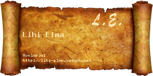 Lihi Elma névjegykártya